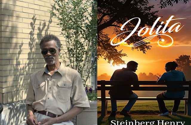 Article image, combination of Steinberg Henry at Cambridge and his book cover Jolita